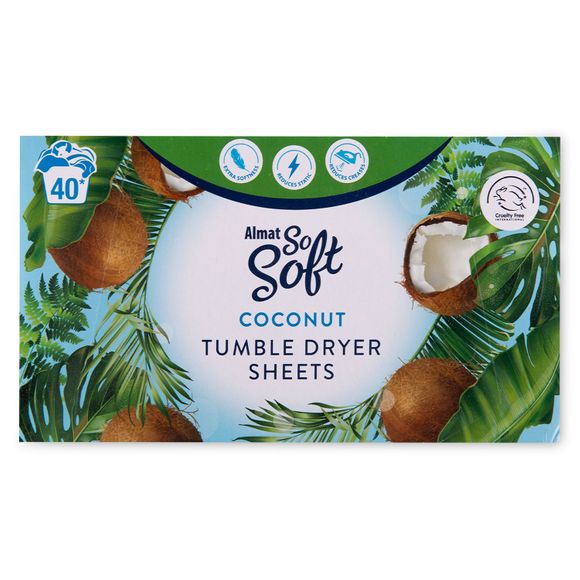 Coconut Tumble Dryer Sheets 40 Pack Almat So Soft